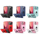For Xiaomi 12 / 12S Card Ring Holder PC + TPU Phone Case(Red+Black)