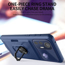 For Xiaomi 12 / 12S Card Ring Holder PC + TPU Phone Case(Red+Black)