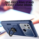 For Xiaomi Redmi 10C Card Ring Holder PC + TPU Phone Case(White+Pink)