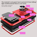 For ZTE Blade A5 2020 Card Ring Holder PC + TPU Phone Case(Red+Black)