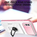 For ZTE Blade A5 2020 Card Ring Holder PC + TPU Phone Case(Red+Black)