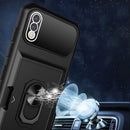 For ZTE Blade A5 2020 Card Ring Holder PC + TPU Phone Case(Red+Black)