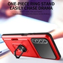 For Huawei Y9s Card Ring Holder PC + TPU Phone Case(Light Green)