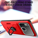 For ZTE Blade L210 Card Ring Holder PC + TPU Phone Case(Blue)