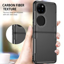 For Huawei P50 Pocket Carbon Brazed TPU Drop Protection Phone Case(Light Purple)