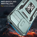 For Motorola Moto G22 Armor PC + TPU Camera Shield Phone Case(Alpine Green)