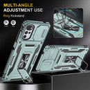 For Motorola Moto G22 Armor PC + TPU Camera Shield Phone Case(Alpine Green)