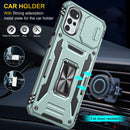 For Motorola Moto G22 Armor PC + TPU Camera Shield Phone Case(Alpine Green)