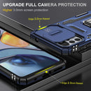 For Motorola Moto G22 Armor PC + TPU Camera Shield Phone Case(Navy Blue)