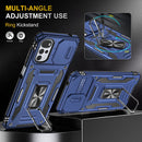 For Motorola Moto G22 Armor PC + TPU Camera Shield Phone Case(Navy Blue)