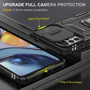 For Motorola Moto G22 Armor PC + TPU Camera Shield Phone Case(Black)