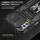 For Motorola Moto G22 Armor PC + TPU Camera Shield Phone Case(Black)