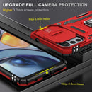 For Motorola Moto G22 Armor PC + TPU Camera Shield Phone Case(Red)