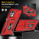 For Motorola Moto G22 Armor PC + TPU Camera Shield Phone Case(Red)