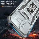 For Motorola Moto G22 Armor PC + TPU Camera Shield Phone Case(Grey)
