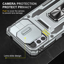 For Motorola Moto G22 Armor PC + TPU Camera Shield Phone Case(Grey)