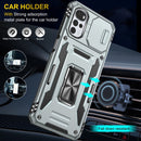 For Motorola Moto G22 Armor PC + TPU Camera Shield Phone Case(Grey)