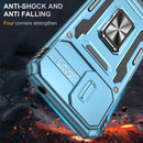 For Motorola Moto G22 Armor PC + TPU Camera Shield Phone Case(Light Blue)