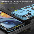 For Motorola Moto G22 Armor PC + TPU Camera Shield Phone Case(Light Blue)