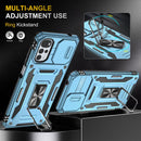For Motorola Moto G22 Armor PC + TPU Camera Shield Phone Case(Light Blue)