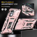 For Motorola Moto G22 Armor PC + TPU Camera Shield Phone Case(Rose Gold)