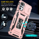 For Motorola Moto G22 Armor PC + TPU Camera Shield Phone Case(Rose Gold)