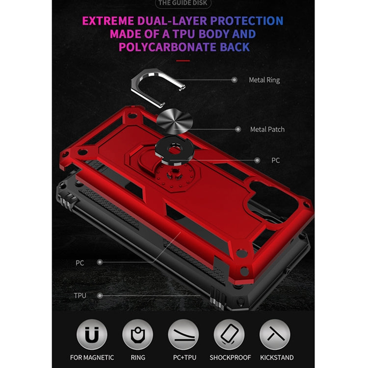 For Huawei P40 Lite Shockproof TPU + PC Protective Case with 360 Degree Rotating Holder(Black)