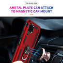 For Huawei P40 Lite Shockproof TPU + PC Protective Case with 360 Degree Rotating Holder(Blue)