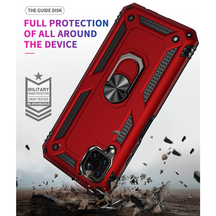 For Huawei P40 Lite Shockproof TPU + PC Protective Case with 360 Degree Rotating Holder(Gold)