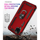 For Huawei P40 Lite Shockproof TPU + PC Protective Case with 360 Degree Rotating Holder(Red)