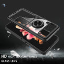For Samsung Galaxy Z Flip3 5G Shockproof Transparent TPU + Acrylic Protective Phone Case with Ring Holder(Red)