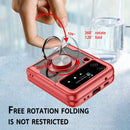 For Samsung Galaxy Z Flip3 5G Shockproof Transparent TPU + Acrylic Protective Phone Case with Ring Holder(Navy Blue)