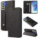For Samsung Galaxy S21 FE 5G Wristband Magnetic Leather Phone Case(Black)