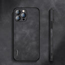 For iPhone 12 Pro Lambskin Silicone Phone Case(Black)