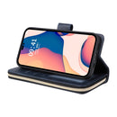 For iPhone 14 Pro 9 Card Slots Zipper Wallet Bag Leather Phone Case(Blue)