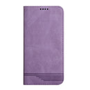 For OPPO A7 / A12 / A5s Strong Magnetic Leather Case(Purple)