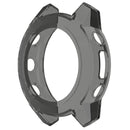 For Garmin Descent G1 Half Coverage Hollowed TPU Watch Case(Transparent Black)