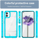 For Nothing Phone 1 Colorful Series Acrylic + TPU Phone Case(Transparent Blue)