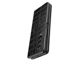 For Samsung Galaxy Z Fold4 Crocodile Texture Genuine Leather Phone Case(Blue)