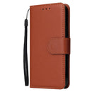 For iPhone 14 Multifunctional Horizontal Flip Leather Case with Three Card Slot (Brown)