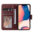 For iPhone 14 Multifunctional Horizontal Flip Leather Case with Three Card Slot (Red Wine)