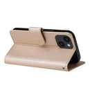 For iPhone 14 Multifunctional Horizontal Flip Leather Case with Three Card Slot (Tyrant Gold)