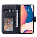For iPhone 14 Multifunctional Horizontal Flip Leather Case with Three Card Slot (Navy)