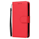 For iPhone 14 Multifunctional Horizontal Flip Leather Case with Three Card Slot (Red)