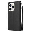 Multifunctional Horizontal Flip Leather Case with Three Card Slot For iPhone 14 Pro(Black)