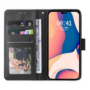 Multifunctional Horizontal Flip Leather Case with Three Card Slot For iPhone 14 Pro(Black)