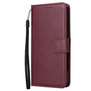 Multifunctional Horizontal Flip Leather Case with Three Card Slot For iPhone 14 Pro(Red Wine)