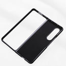 For Samsung Galaxy Z Fold4 Litchi Texture Genuine Leather Phone Case(Blue)