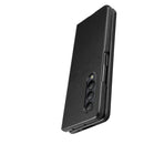 For Samsung Galaxy Z Fold4 Litchi Texture Genuine Leather Phone Case(Black)