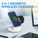 W02 3 in 1 Magnetic Wireless Charger(White)